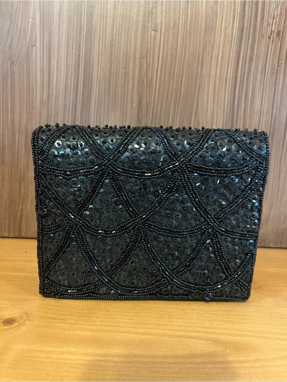 Black Sequin Special Occasion Clutch